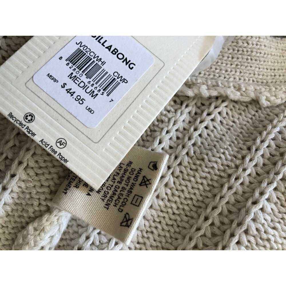 Billabong Womens Ivory Knit Sands Halter Crop Top - Picture 5 of 9